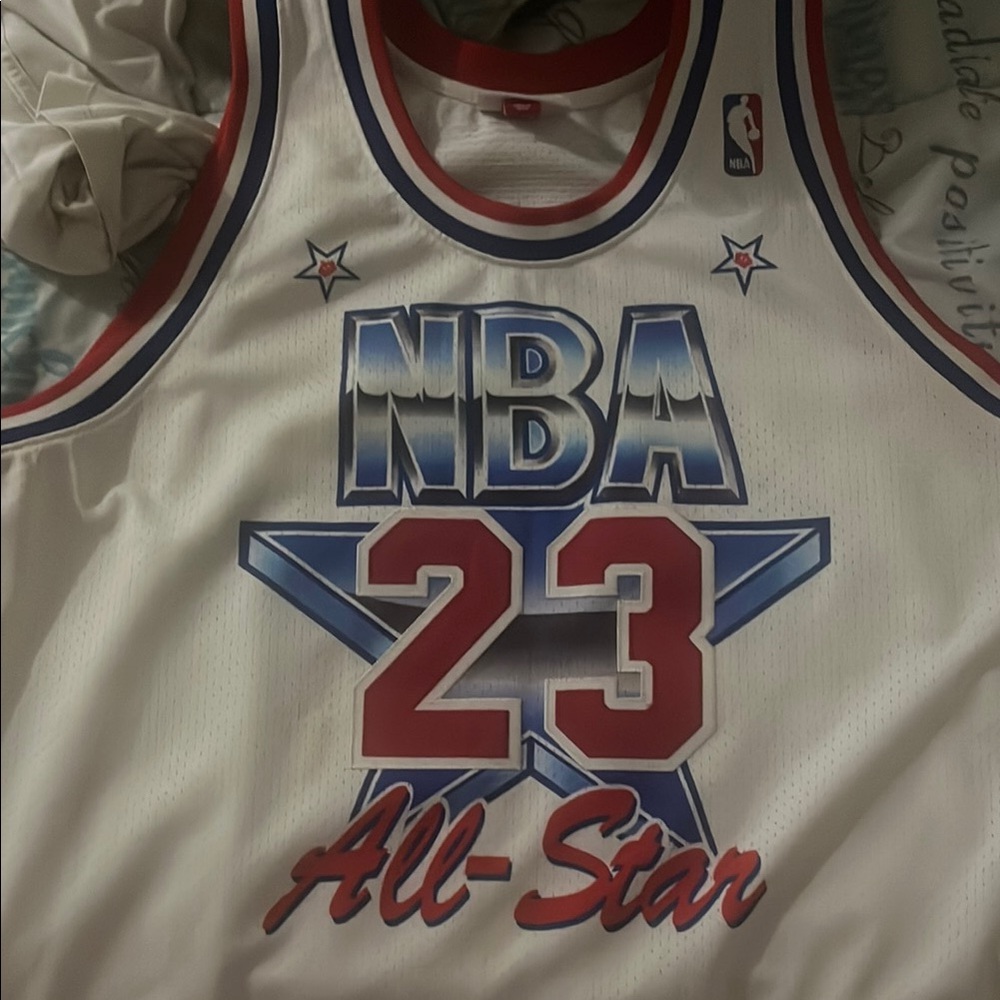 NBA All-Star Jersey with Red and Blue Accents Michael Jordan 1991 brand new